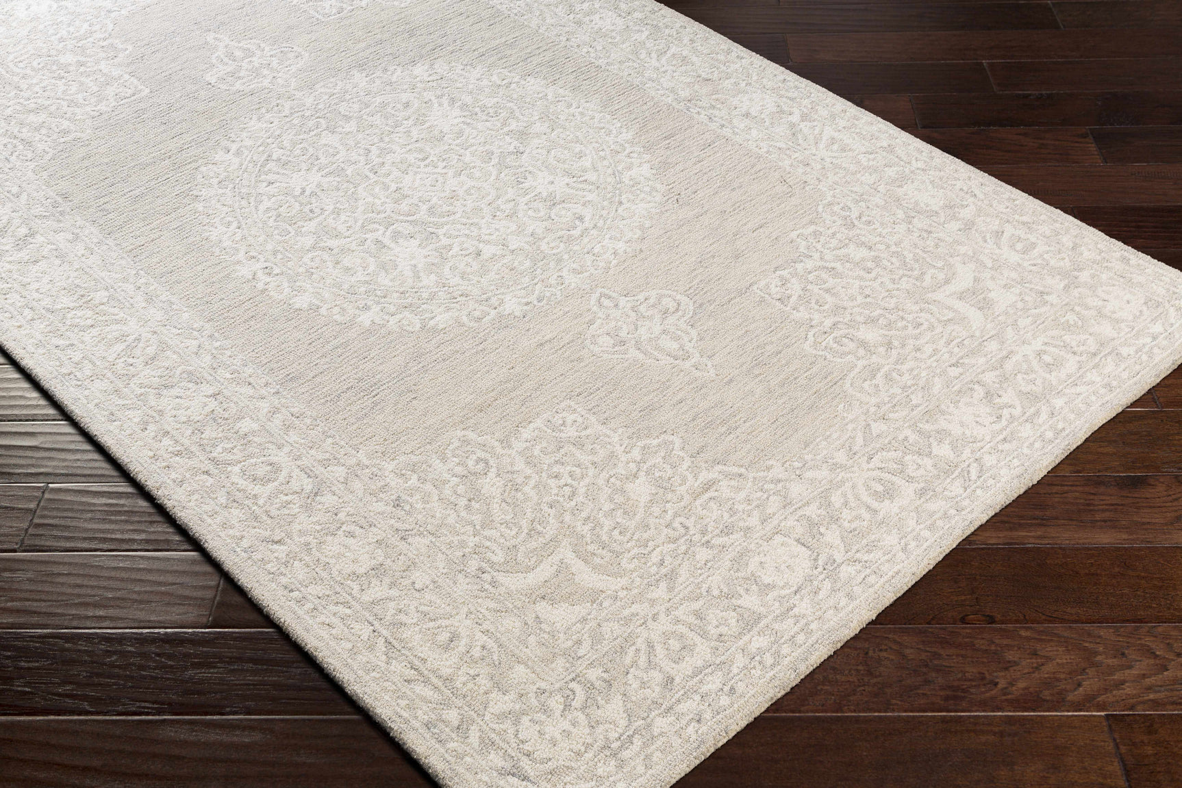 Roessleville Cream Wool Area Rug - Ornate Home