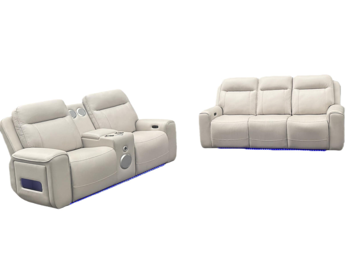 Rojas Sand Power Sofa Set - Ornate Home