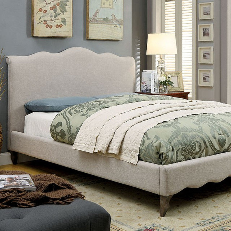 Rolanda Beige Cal.King Bed - Ornate Home