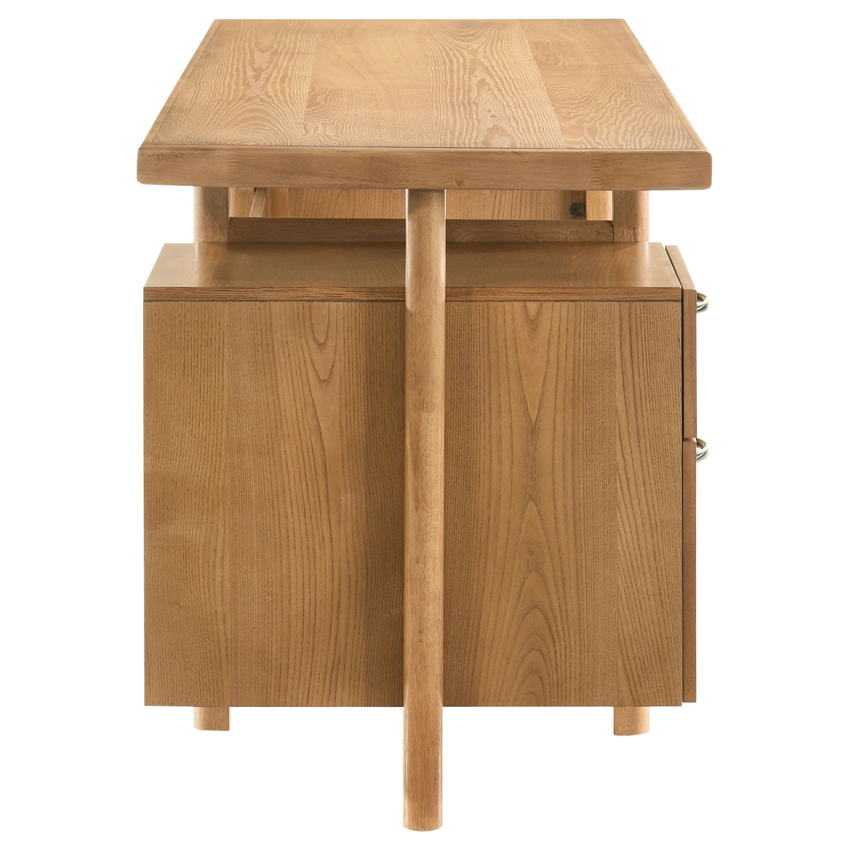 Roldan Light Ash 69-inch 4-drawer Computer Desk with File Drawer - Ornate Home