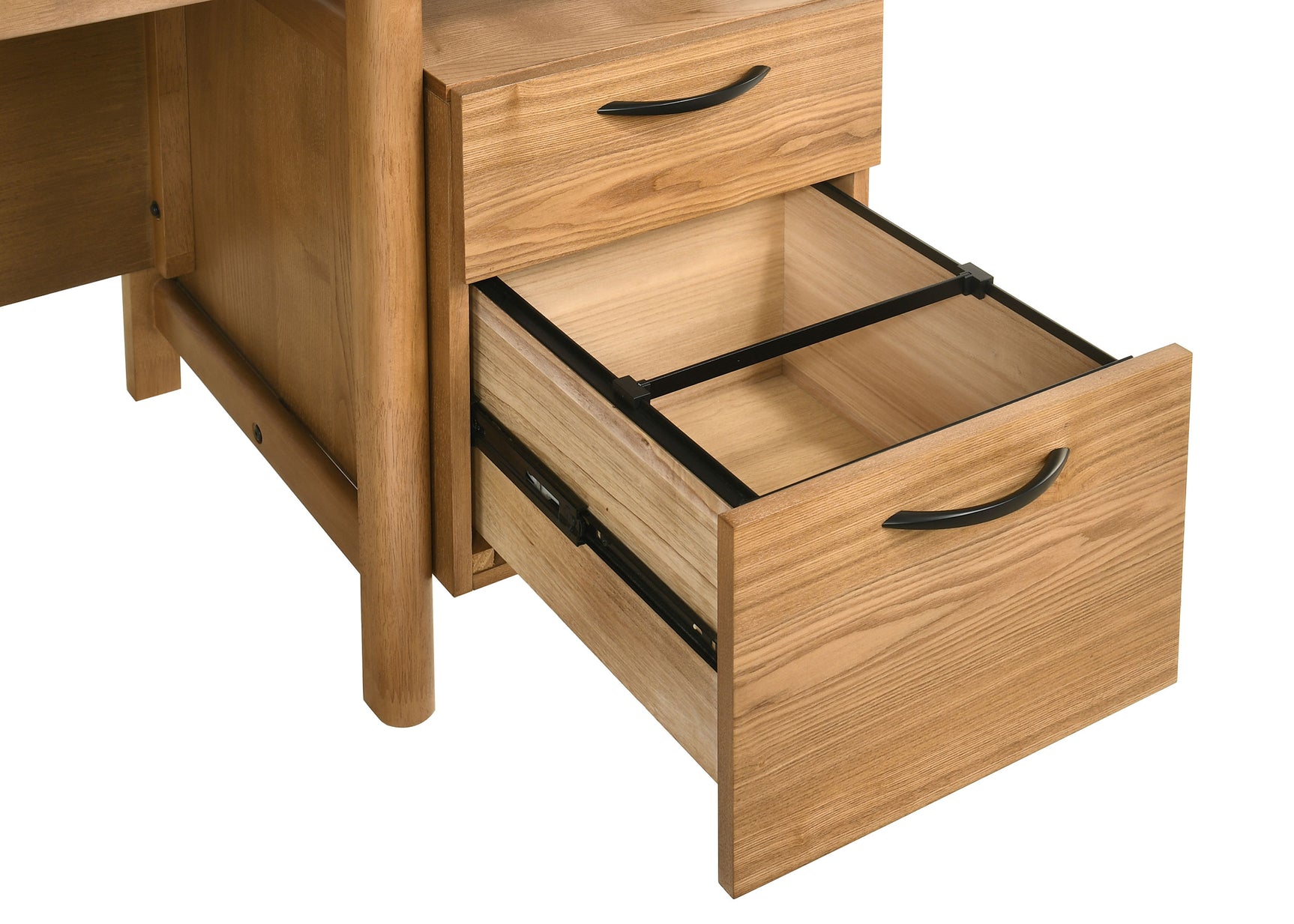 Roldan Light Ash 69-inch 4-drawer Computer Desk with File Drawer - Ornate Home