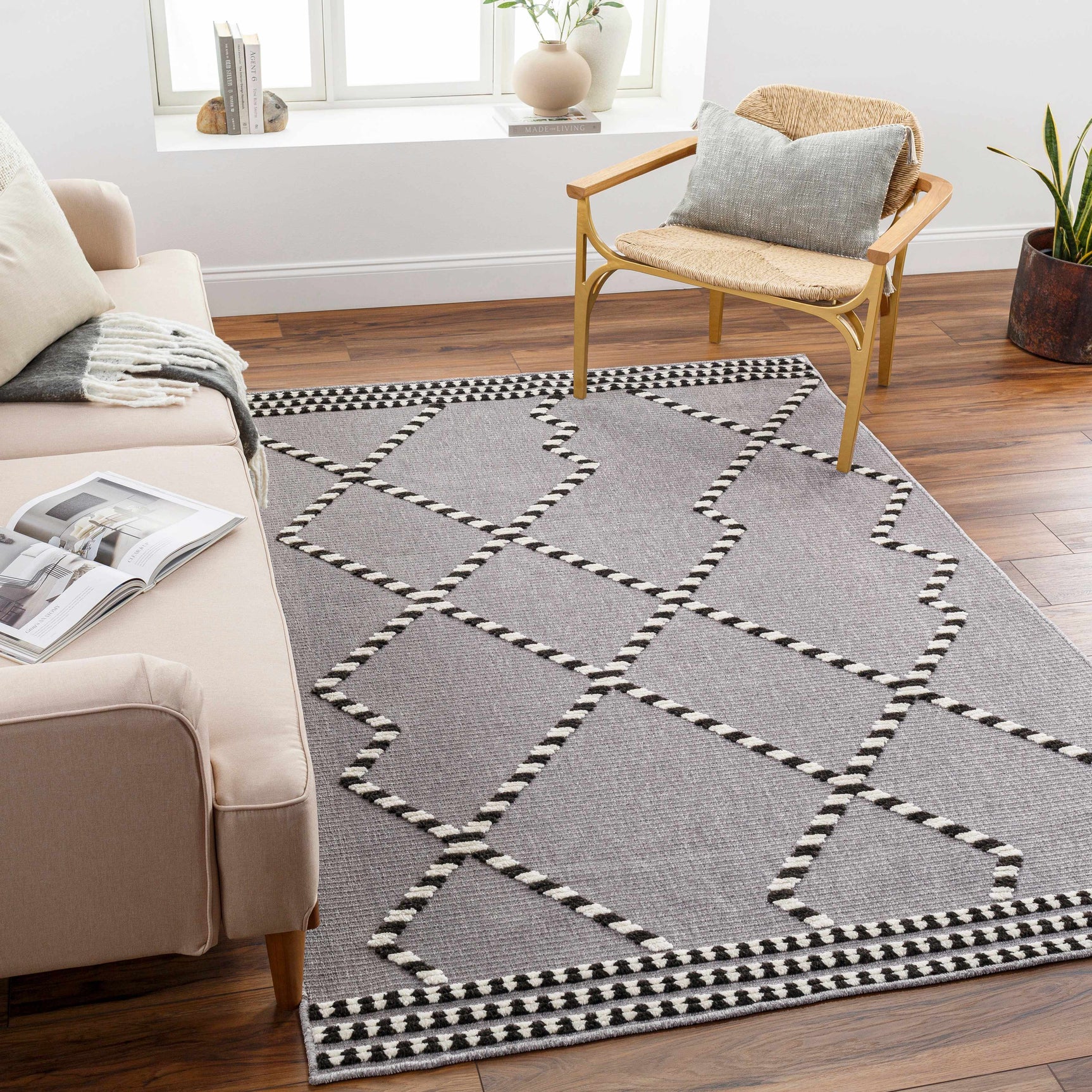 Rolf Textured Washable Rug - Clearance - Ornate Home