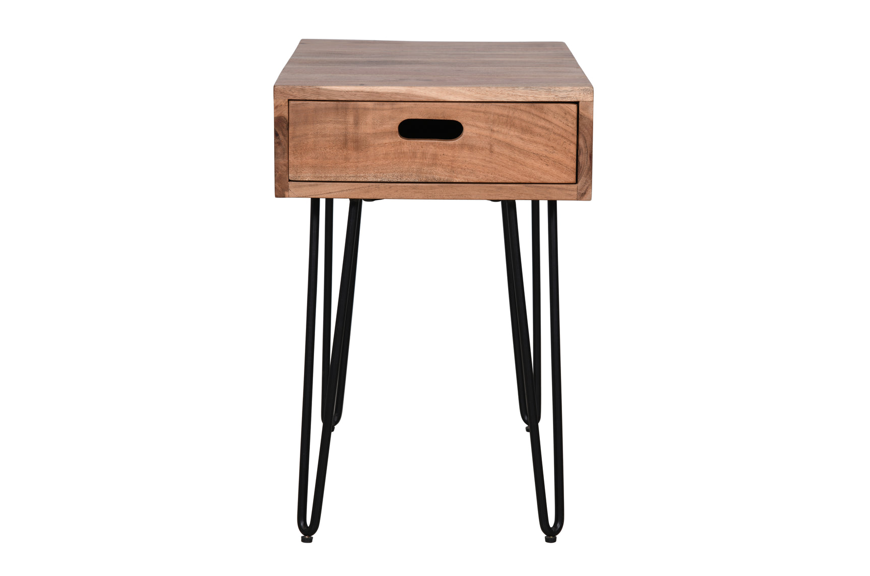 Rollins Natural Chairside Table w/ Drawer - Ornate Home