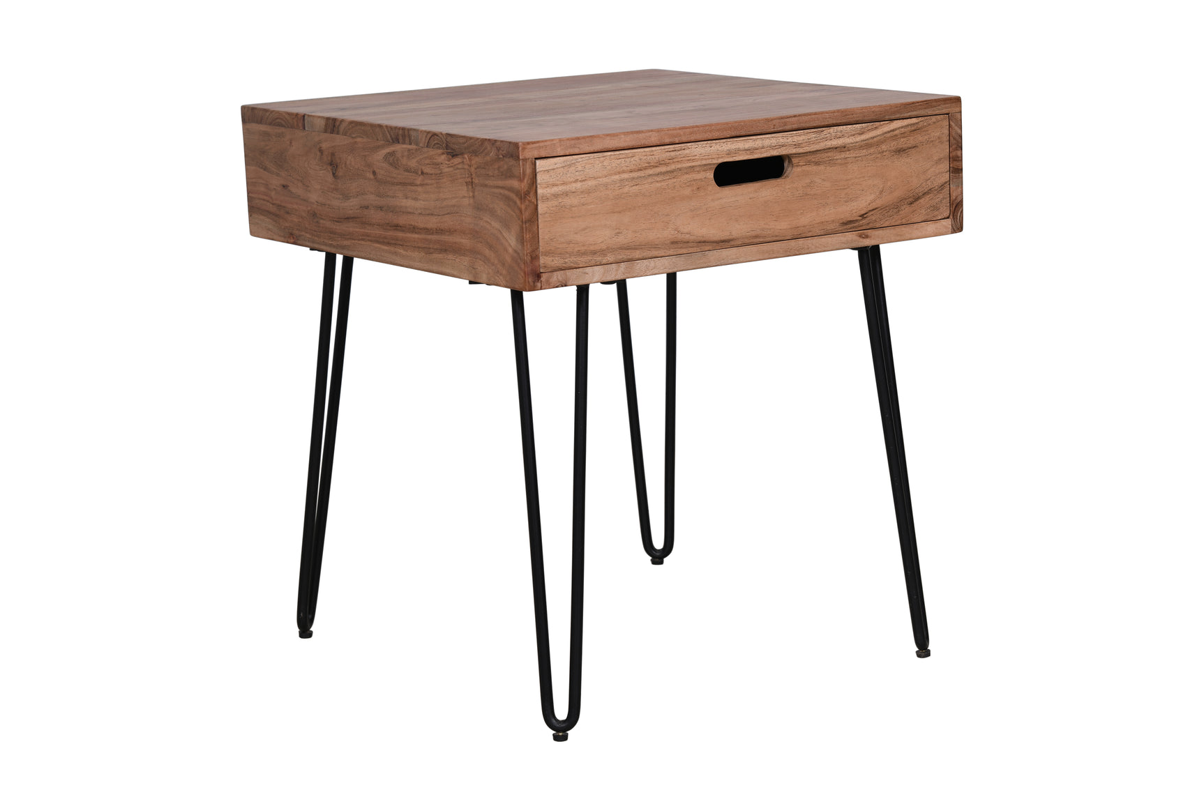 Rollins Natural End Table w/ Drawer - Ornate Home