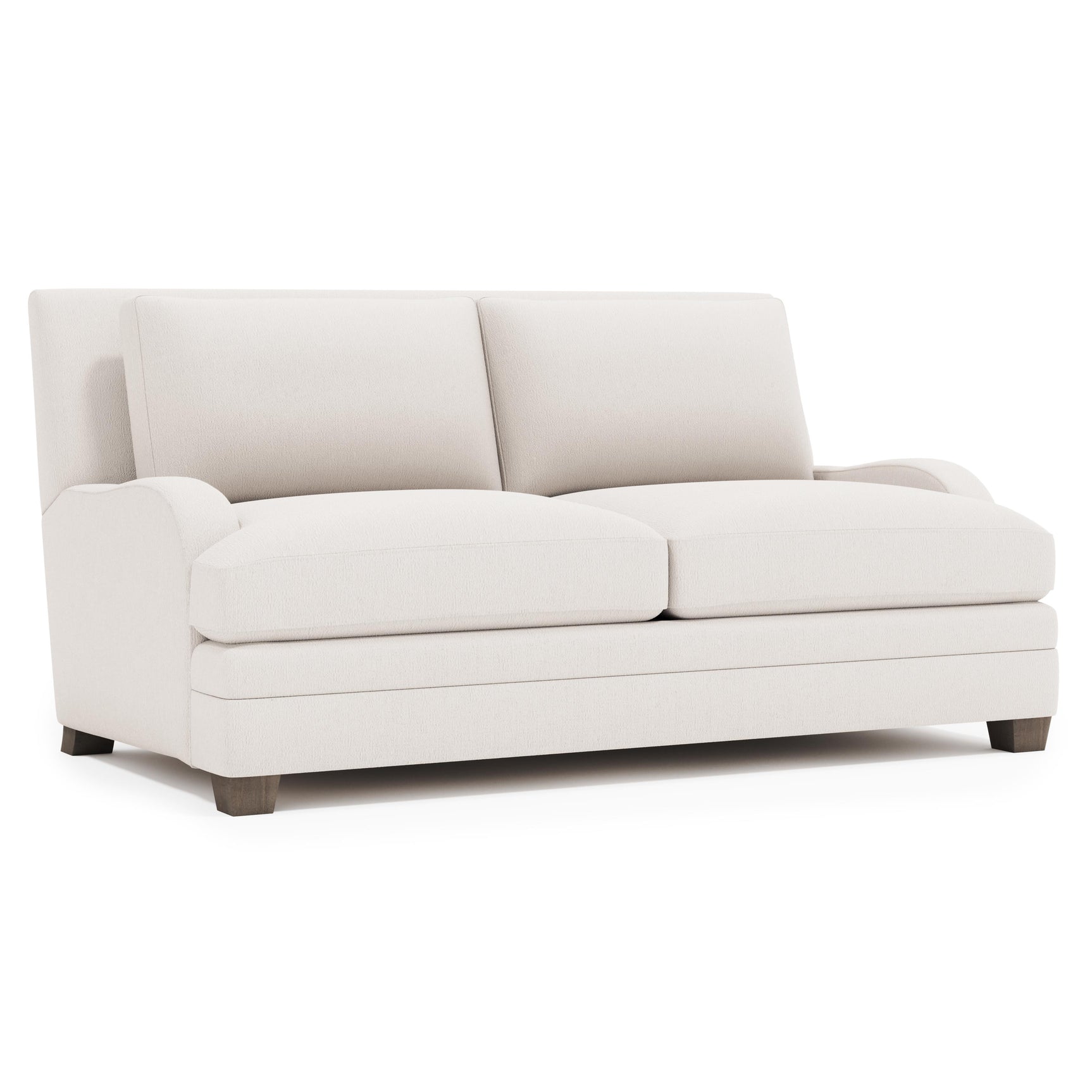 Rollins Weathered Bone - Cerused Loveseat Without Pillows - Ornate Home