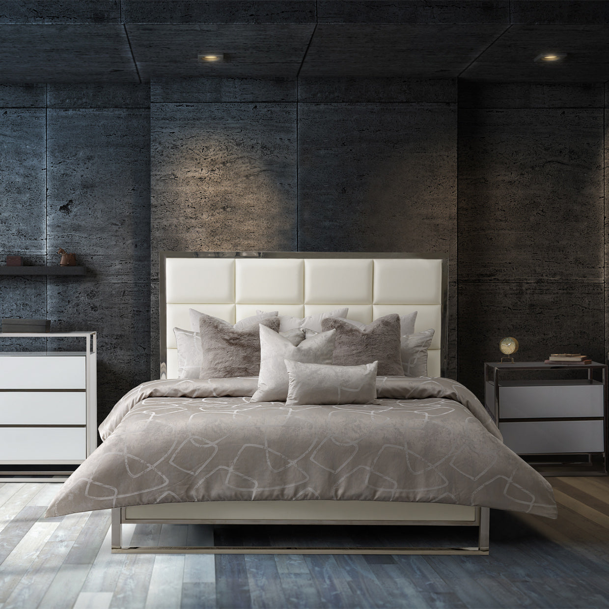 Roma II Platinum Comforter Set - Ornate Home