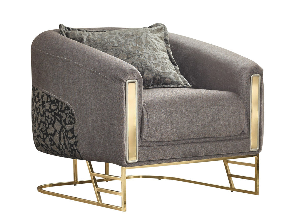 Romans Grey 3-pieces (Sofa & Loveseat & Chair) Living Room Set