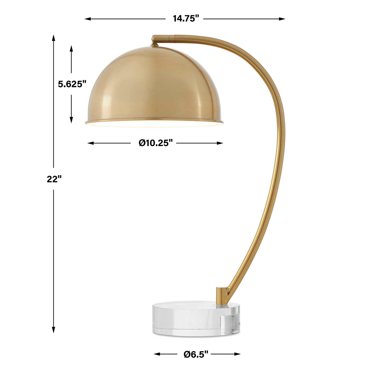 Romani Brass Desk Lamp - Ornate Home