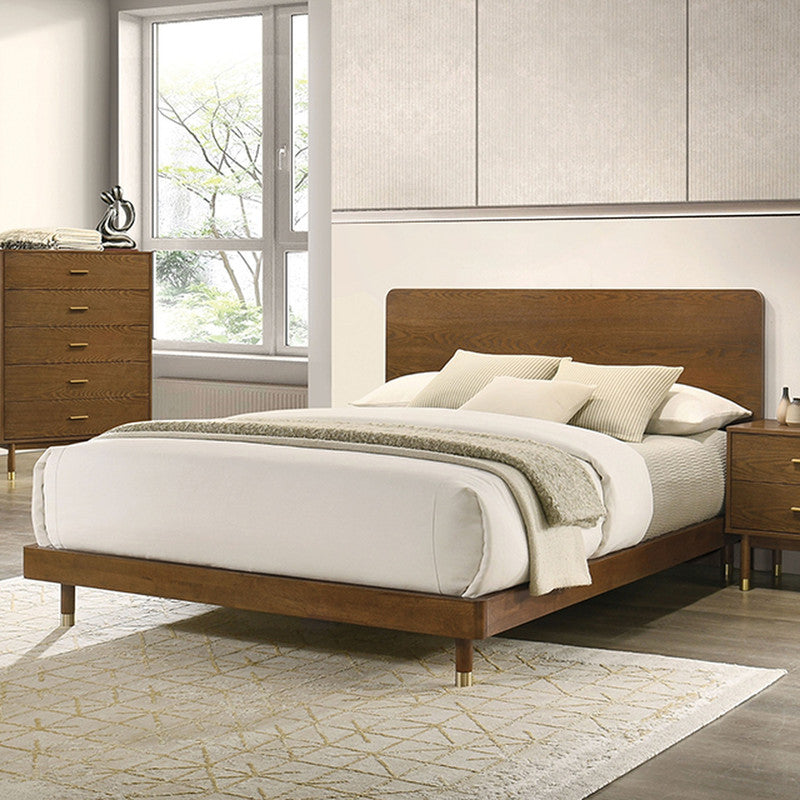 Romford Walnut Queen Bed - Ornate Home