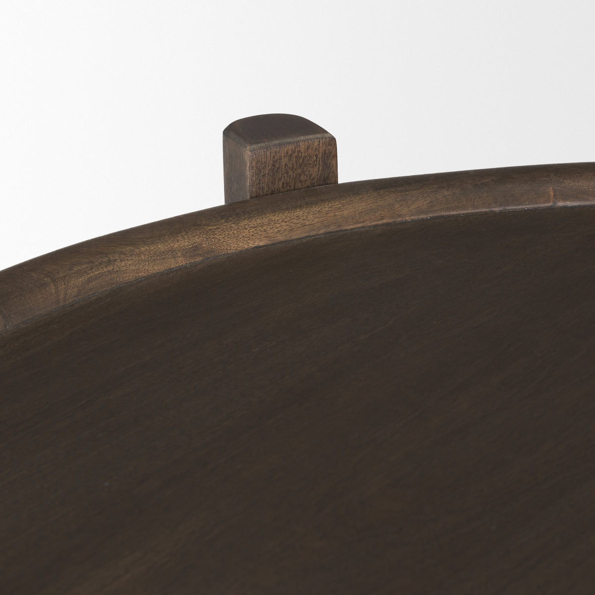 Romi Dark Brown Wood with Bottom Shelf Oval Coffee Table - Ornate Home