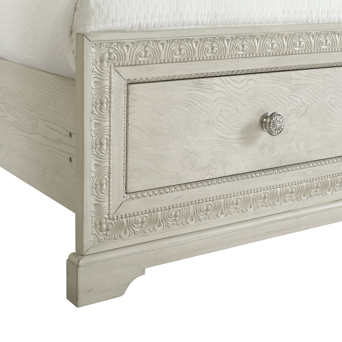 Romilly White 5-Piece Queen Storage Bedroom Set - Ornate Home