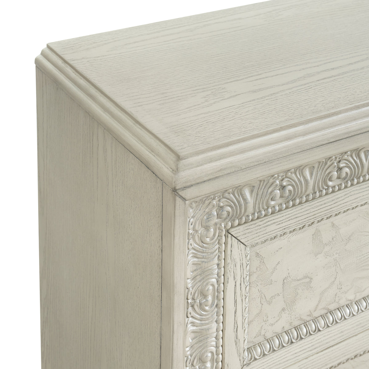 Romilly White 5-Piece Queen Storage Bedroom Set - Ornate Home