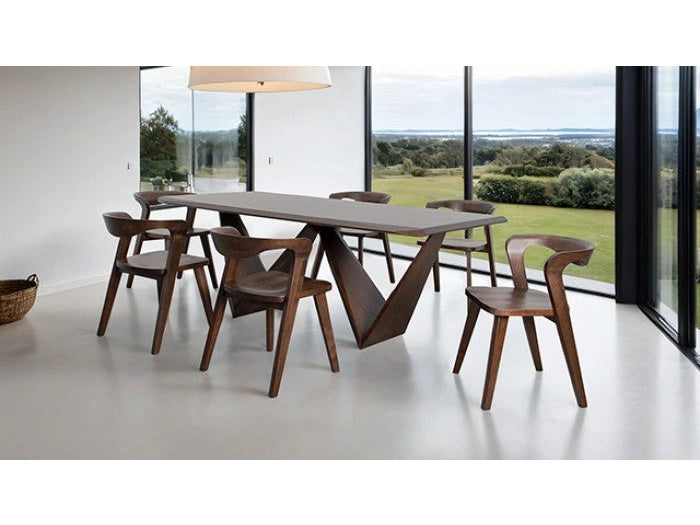 Romont Walnut 7 Piece Dining Set - Ornate Home