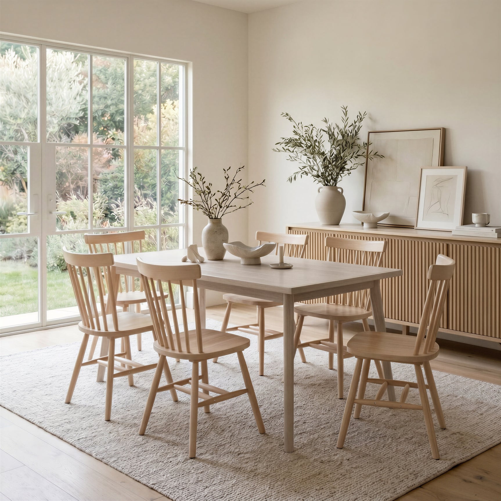 Roms Whitewashed Dining Table