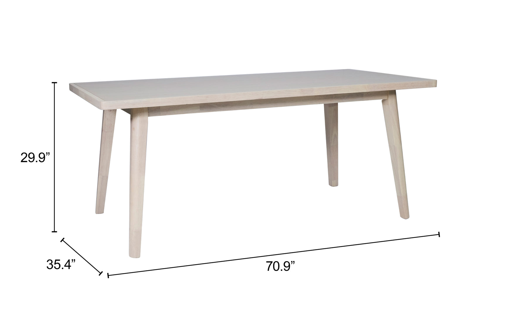Roms Whitewashed Dining Table