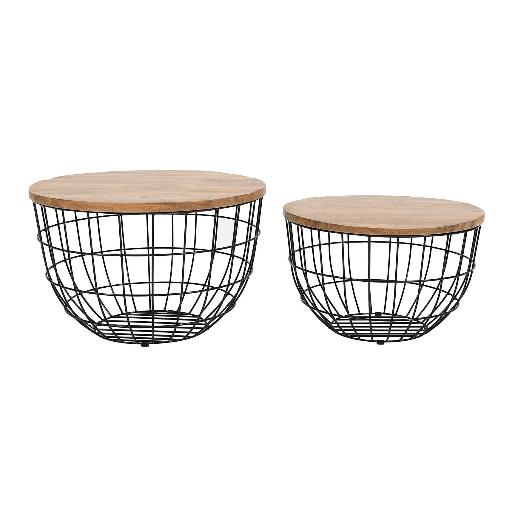 Rondo Black 2-Pc Nesting Cocktail Tables Set - Ornate Home