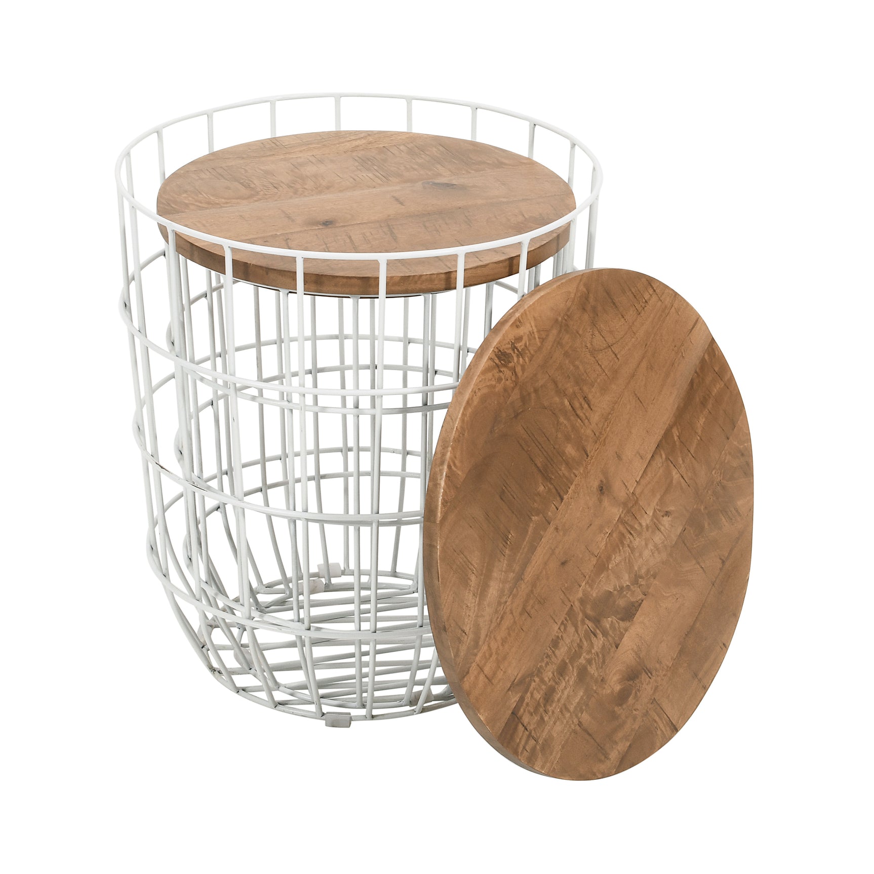 Rondo White 2-Pc Nesting End Tables Set - Ornate Home