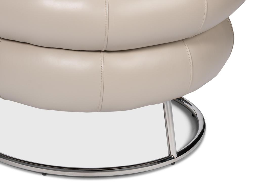 Rondo White Occasional Leather Chair - Ornate Home