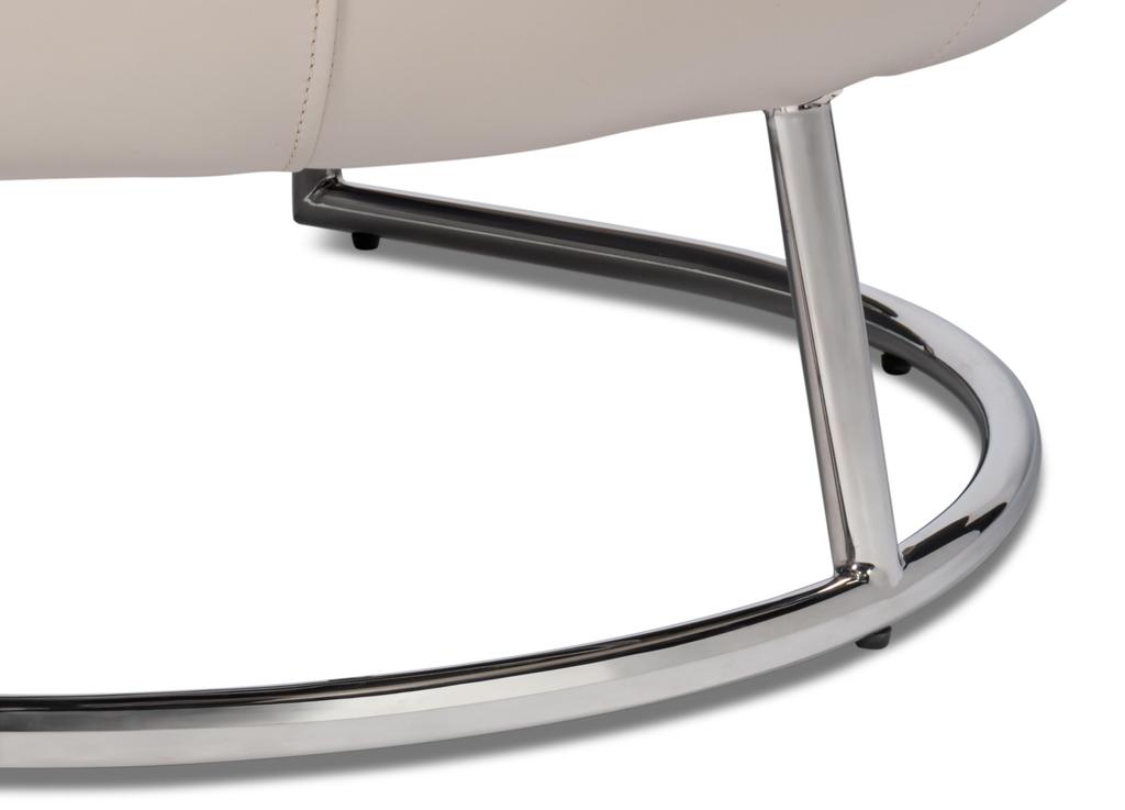 Rondo White Occasional Leather Chair - Ornate Home