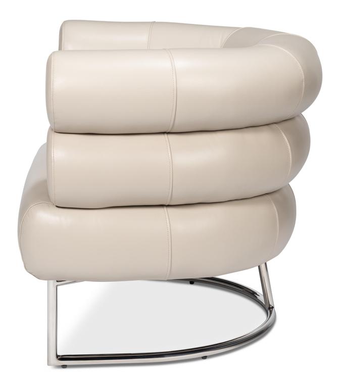 Rondo White Occasional Leather Chair - Ornate Home