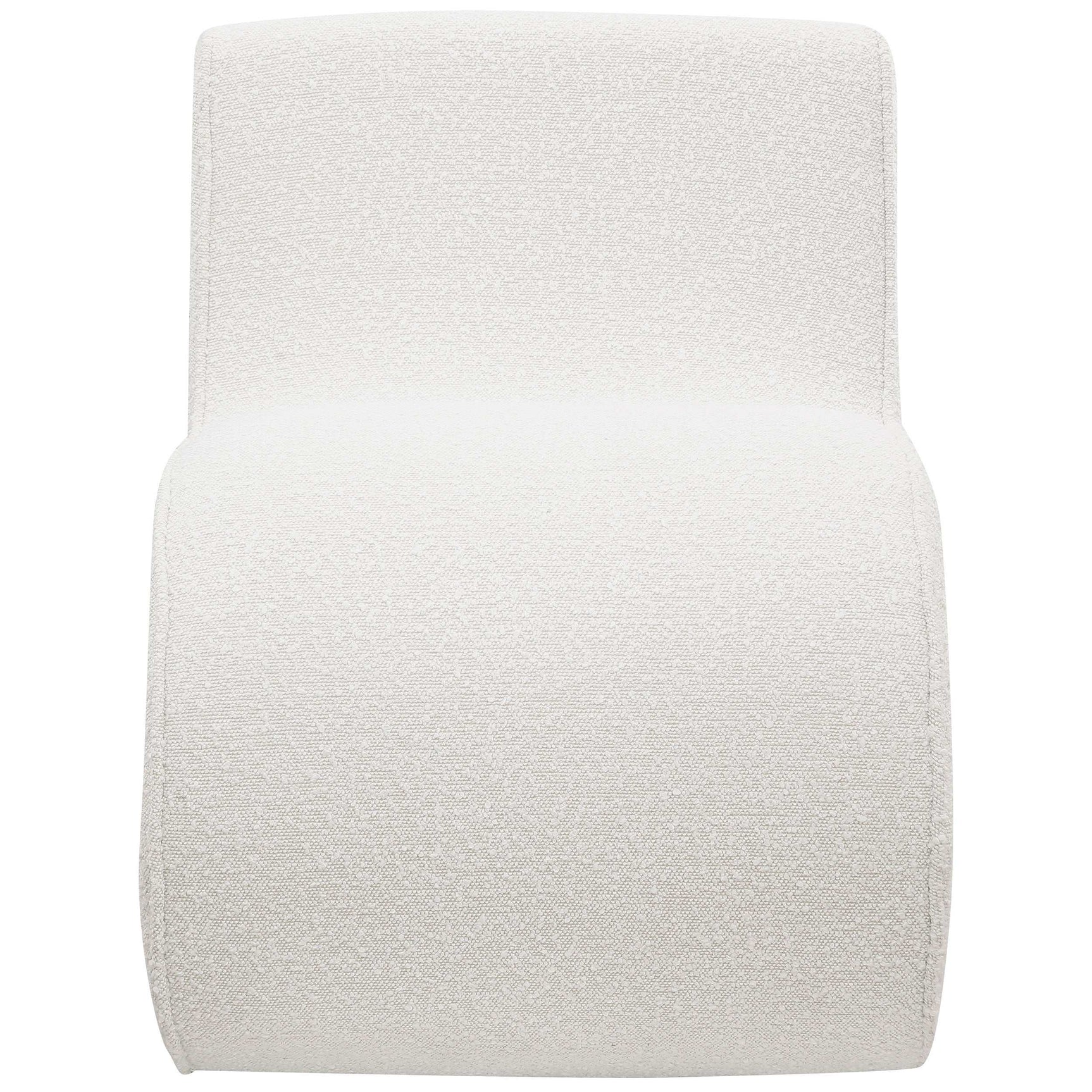 Ronea Boucle Armless Curved Accent Chair - Ornate Home