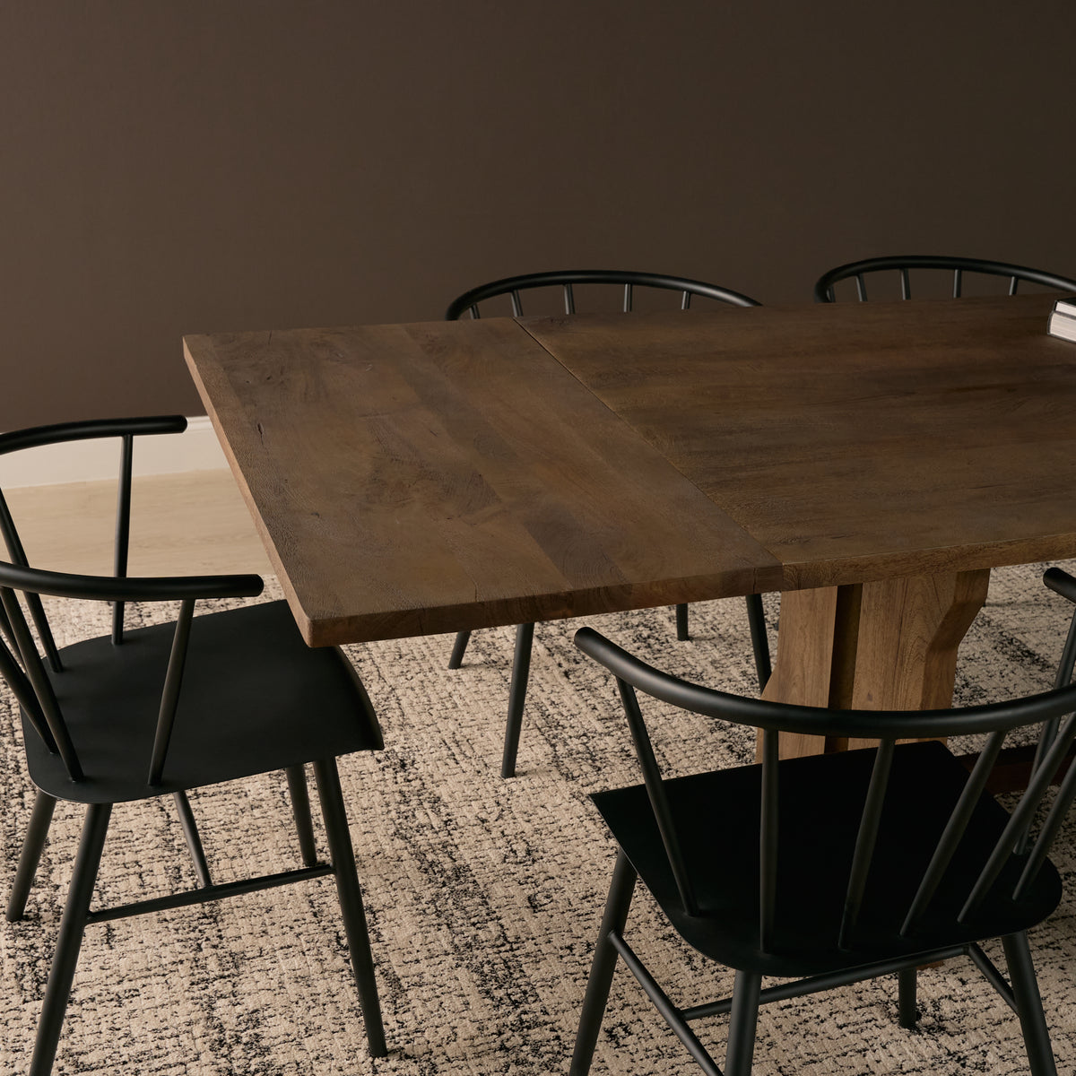 Rooke Brown Rectangular Extendable Dining Table - Ornate Home