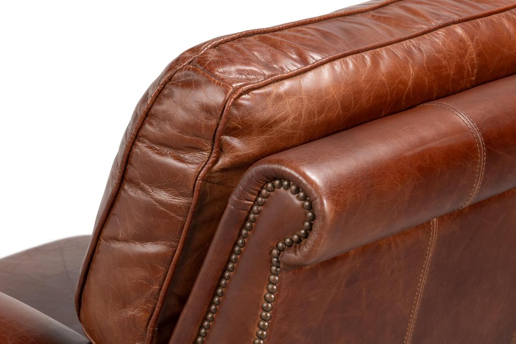 Roosevelt Brown Leather Recliner - Ornate Home