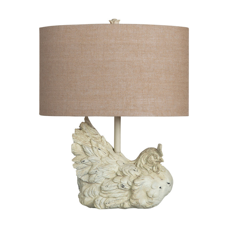 Rooster White Table Lamp (Set of 2) - Ornate Home