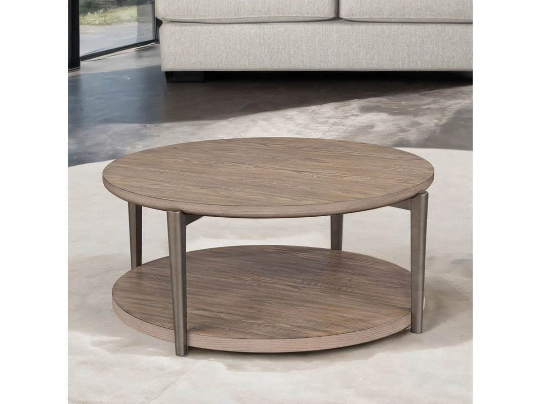 Roros Natural Round Cocktail Table - Ornate Home