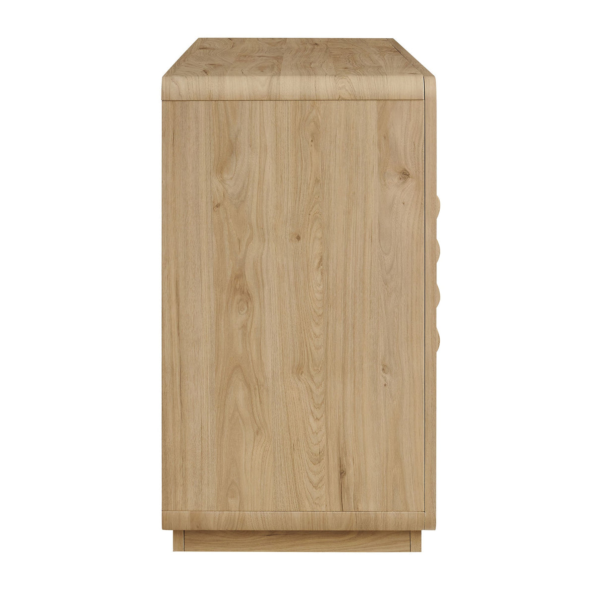 Rory Light Oak 62 Inch Four-Door Scalloped Glass Sideboard
