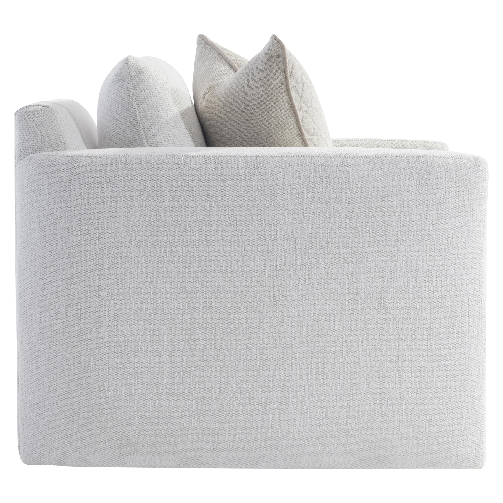 Rory White/Cream Fabric Swivel Chair - Ornate Home