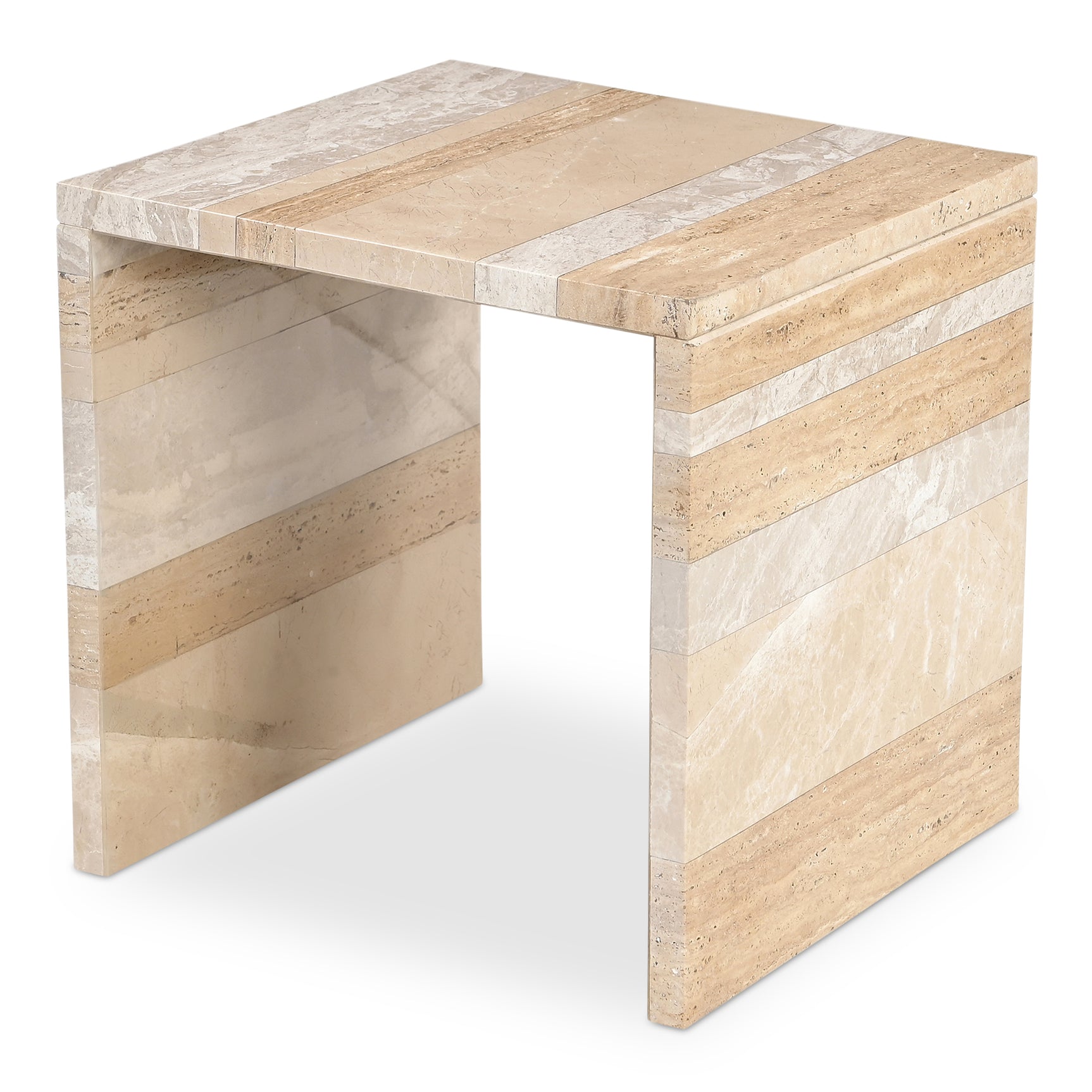 Rosa Multicolor Marble Accent Table - Ornate Home