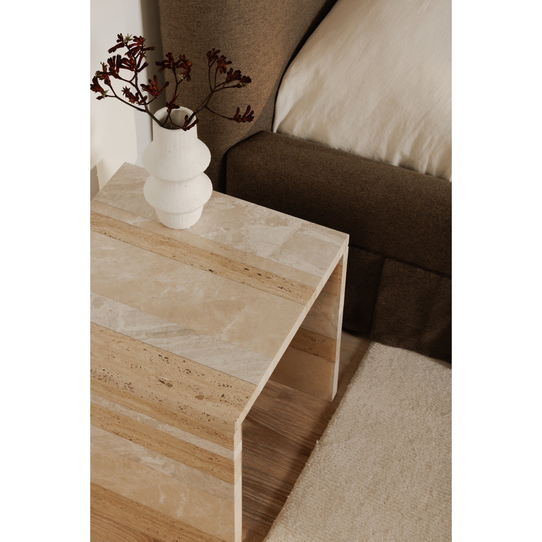 Rosa Multicolor Marble Accent Table - Ornate Home