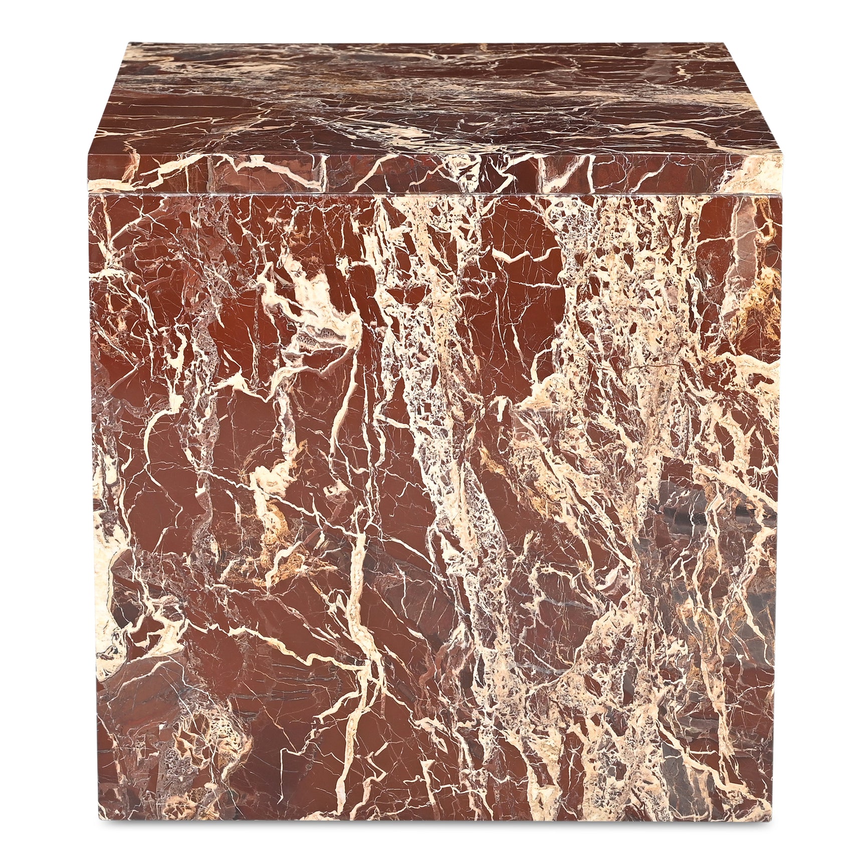 Rosa Rosso Levanto Marble Accent Table - Ornate Home