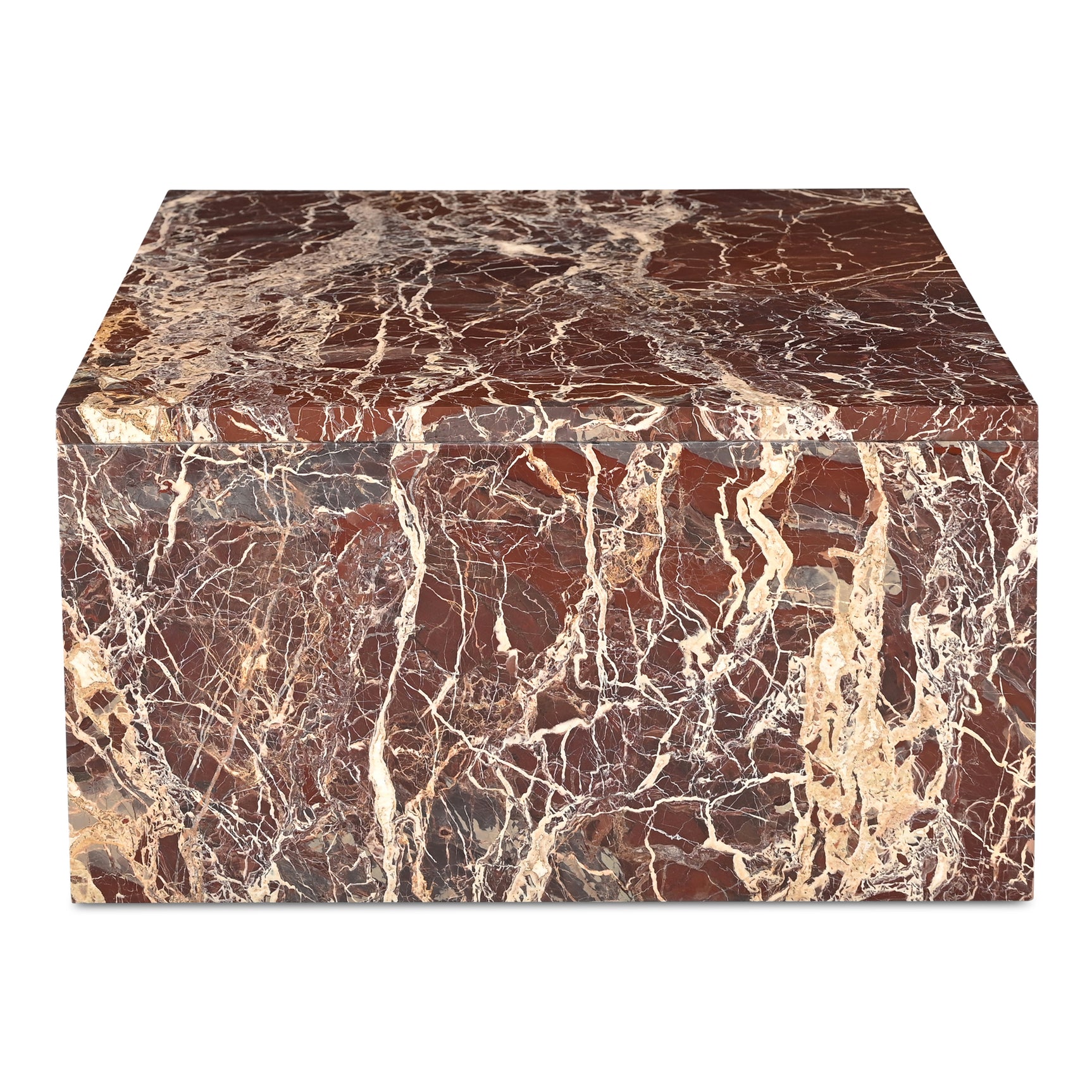 Rosa Rosso Levanto Marble Coffee Table - Ornate Home