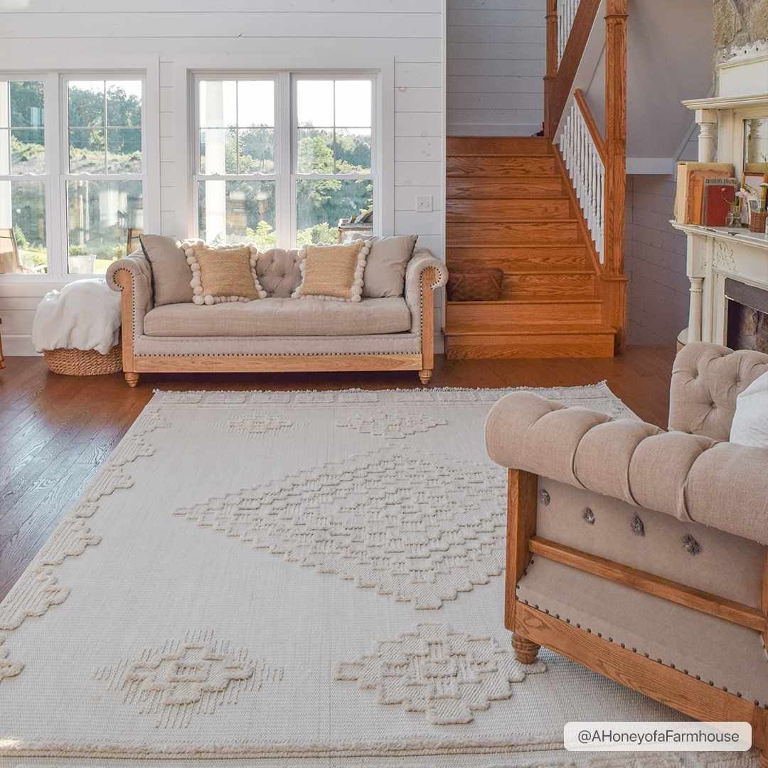 Rosales Cream High&Low Area Rug - Ornate Home
