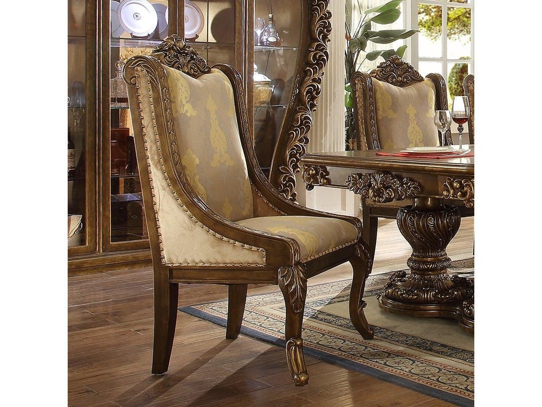 Rosalia Antique Gold & Pefect Brown Side Chair / HD-8011 - Ornate Home