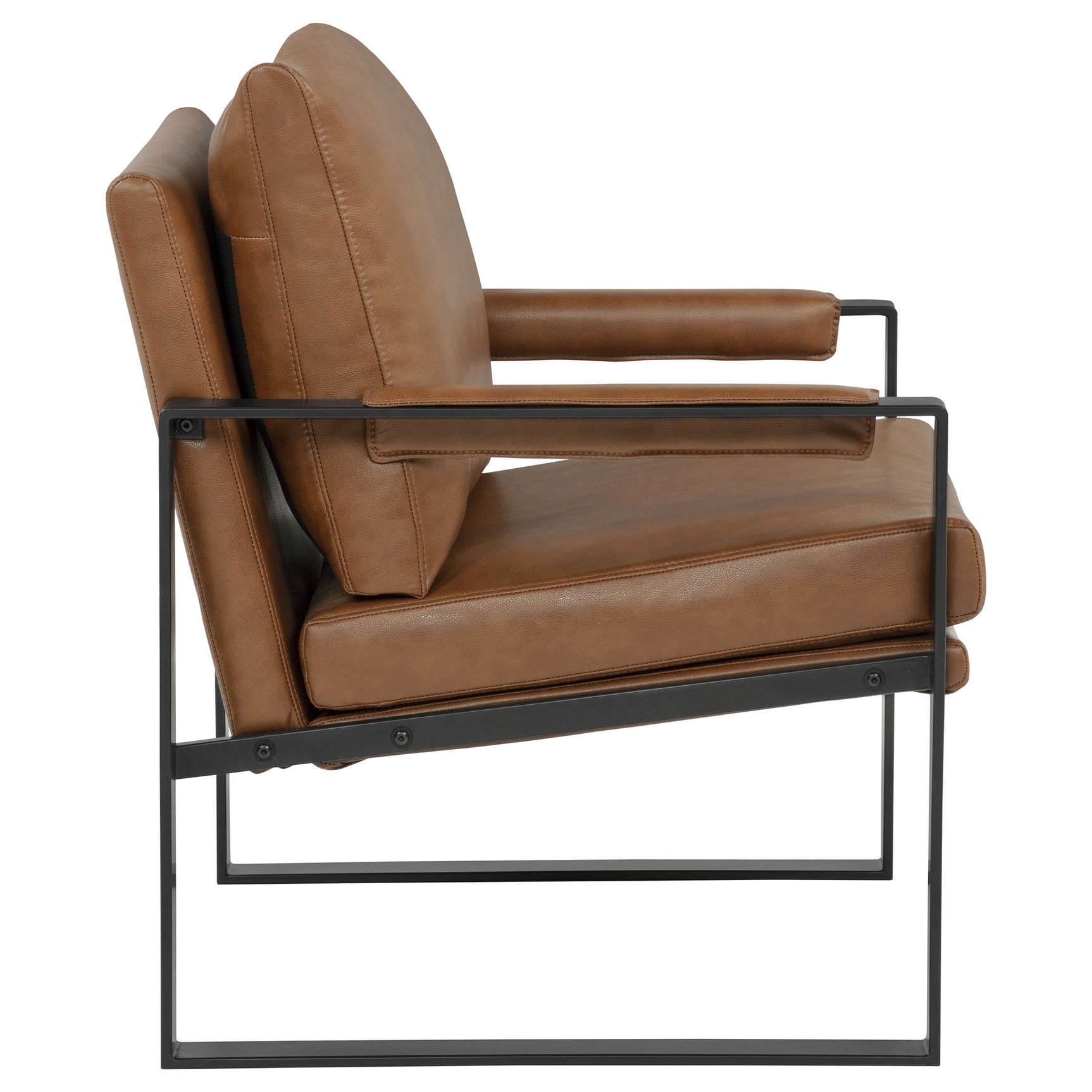 Rosalind Brown Upholstered Track Arm Accent Chair - Ornate Home