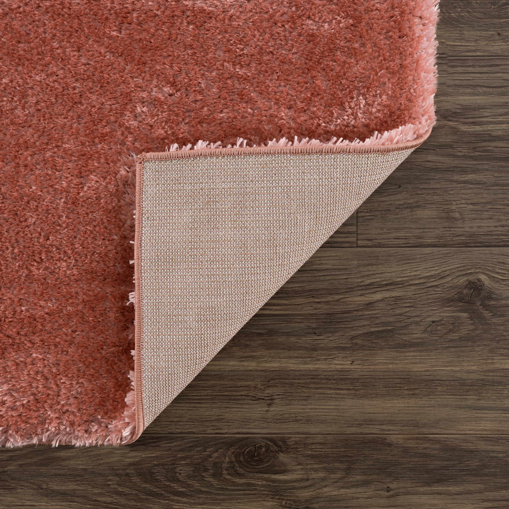 Rosava Dusty Pink Subtle Wavy Abstract Modern Minimalist Polyester Machine Woven Area Rug - Clearance - Ornate Home