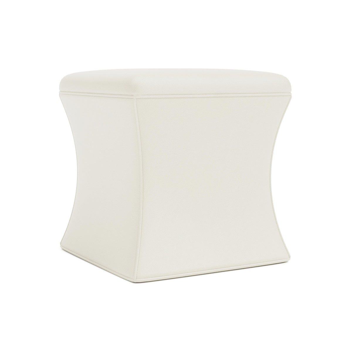 Roscoe Ivory Ottoman Without Nails - Ornate Home