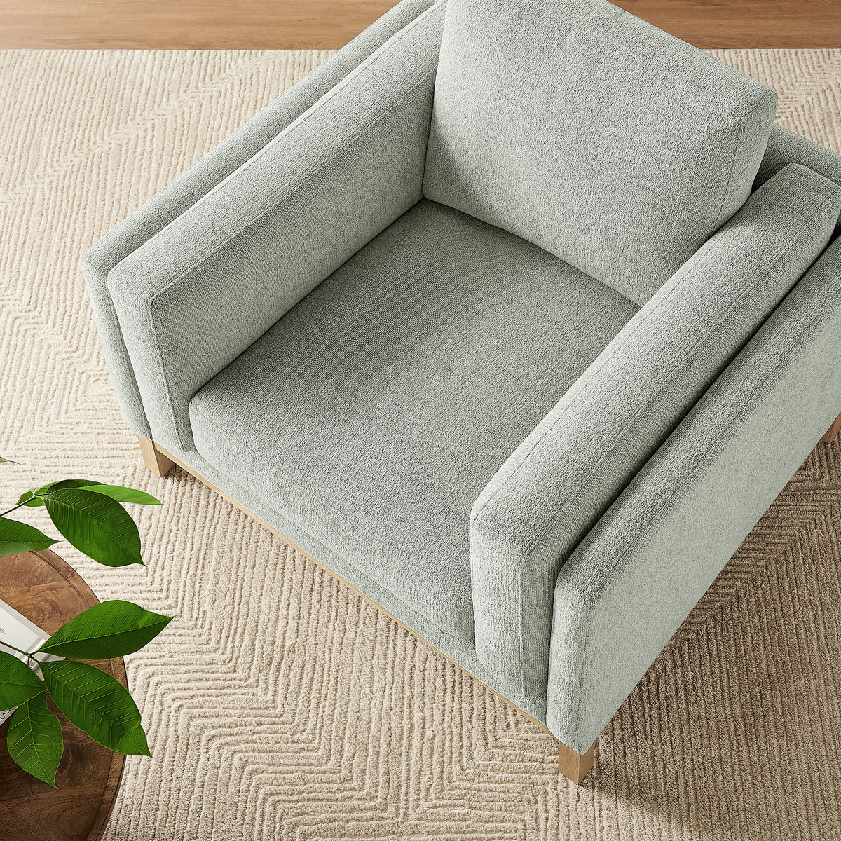 Roscoe Mist Fabric Armchair - Ornate Home
