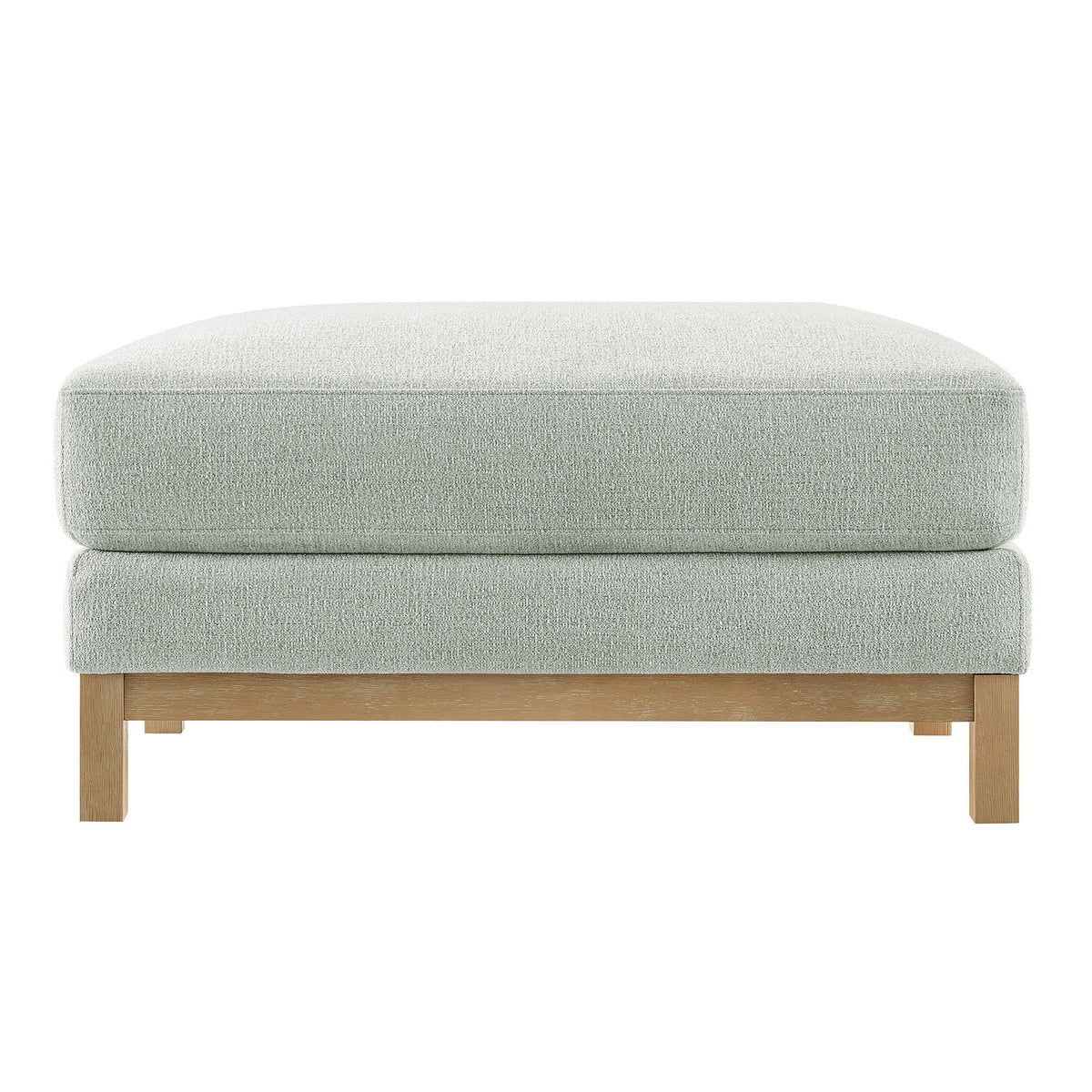 Roscoe Mist Fabric Ottoman - Ornate Home