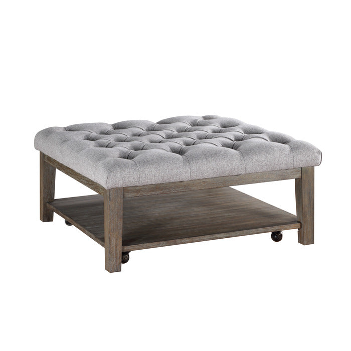 Roseboro Wire Brushed Dark Gray Cocktail Table - Ornate Home