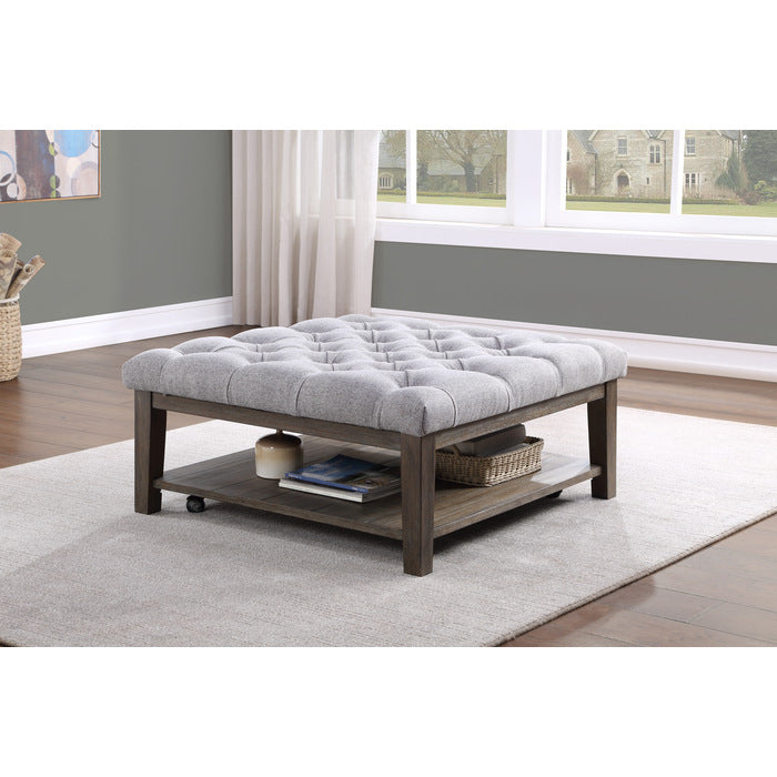 Roseboro Wire Brushed Dark Gray Cocktail Table - Ornate Home