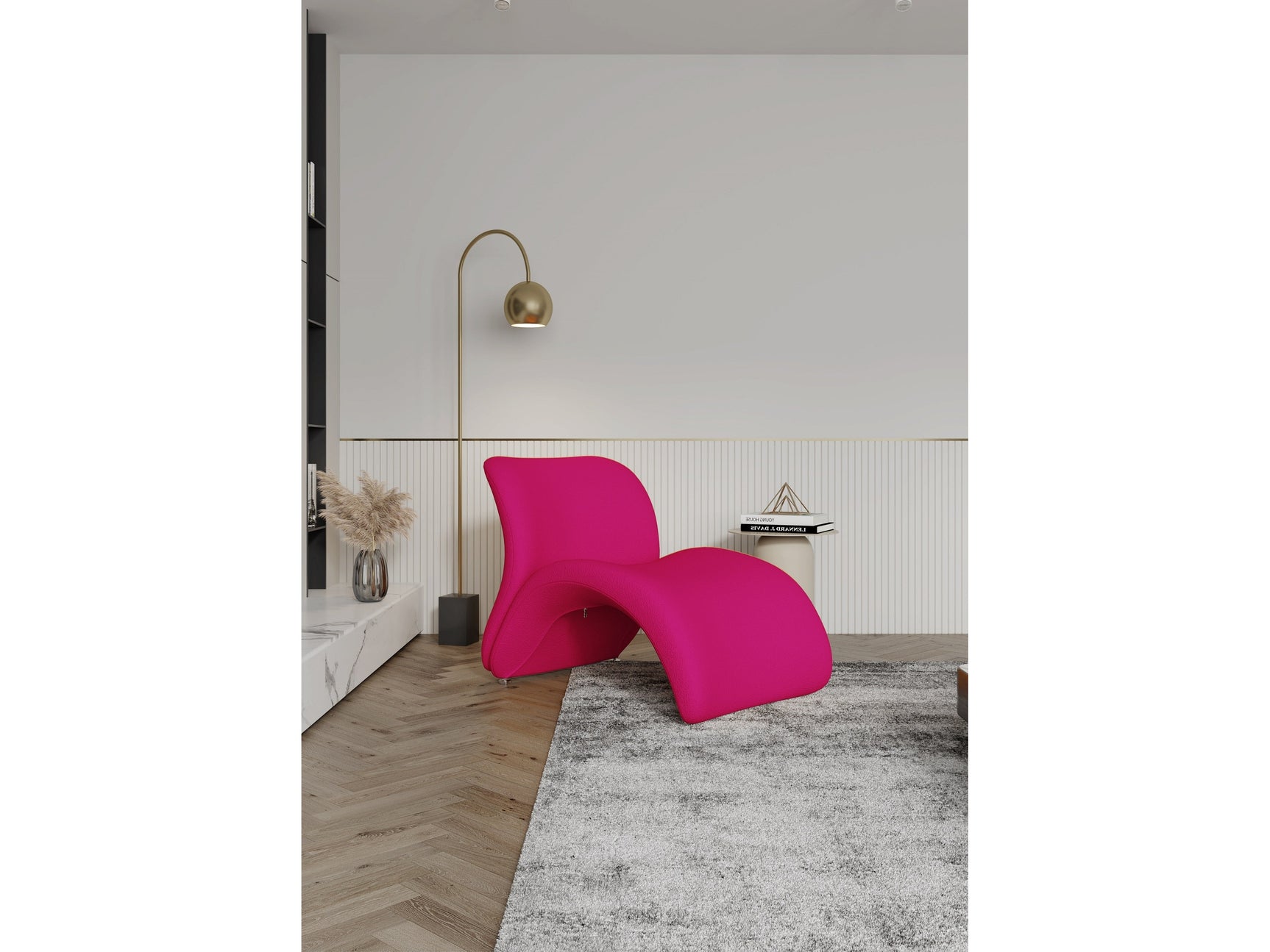 Rosebud Accent Chair in Fuchsia (set of 2) - Ornate Home