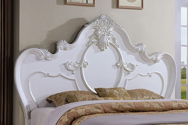 Roselli White E.King Bed - Ornate Home