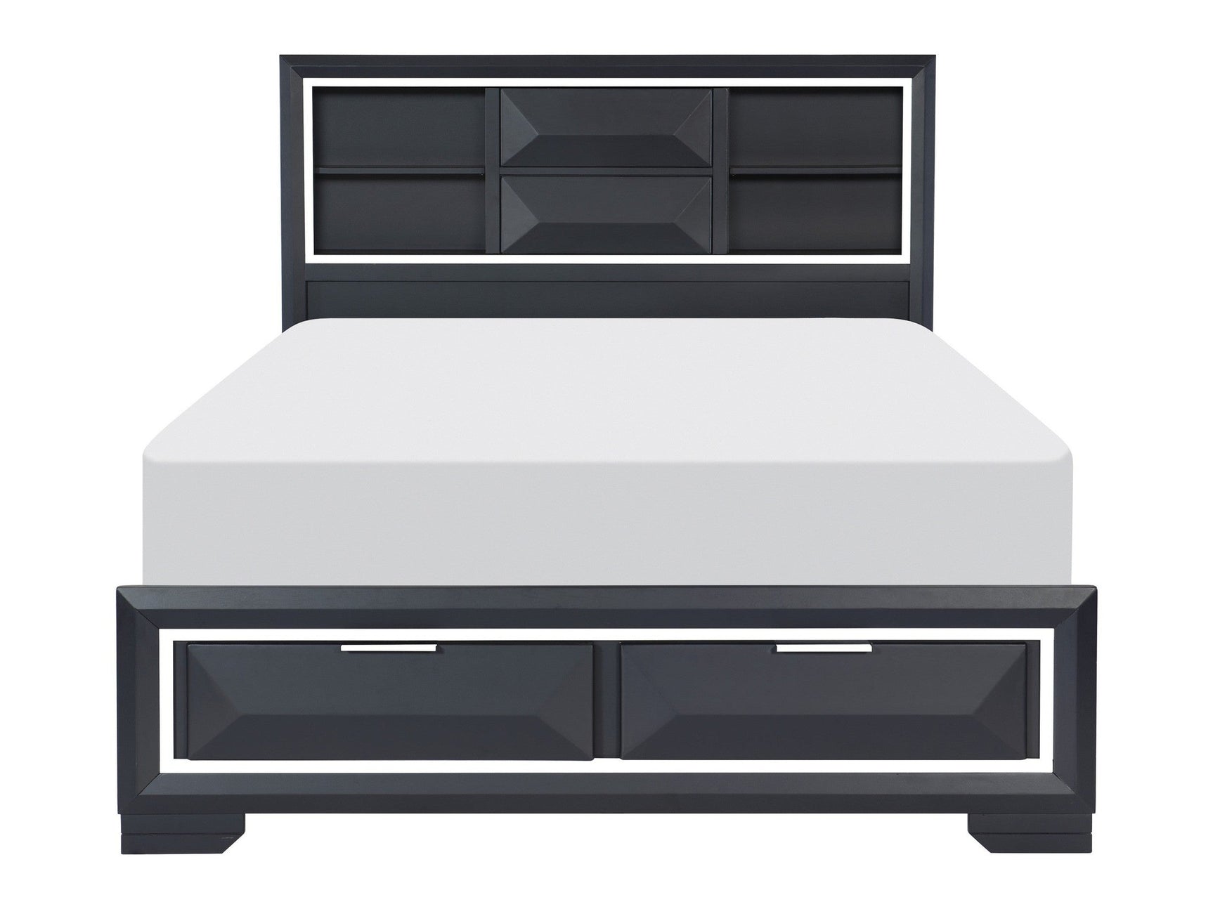 Rosemont Midnight Blue Queen Platform Bed - Ornate Home