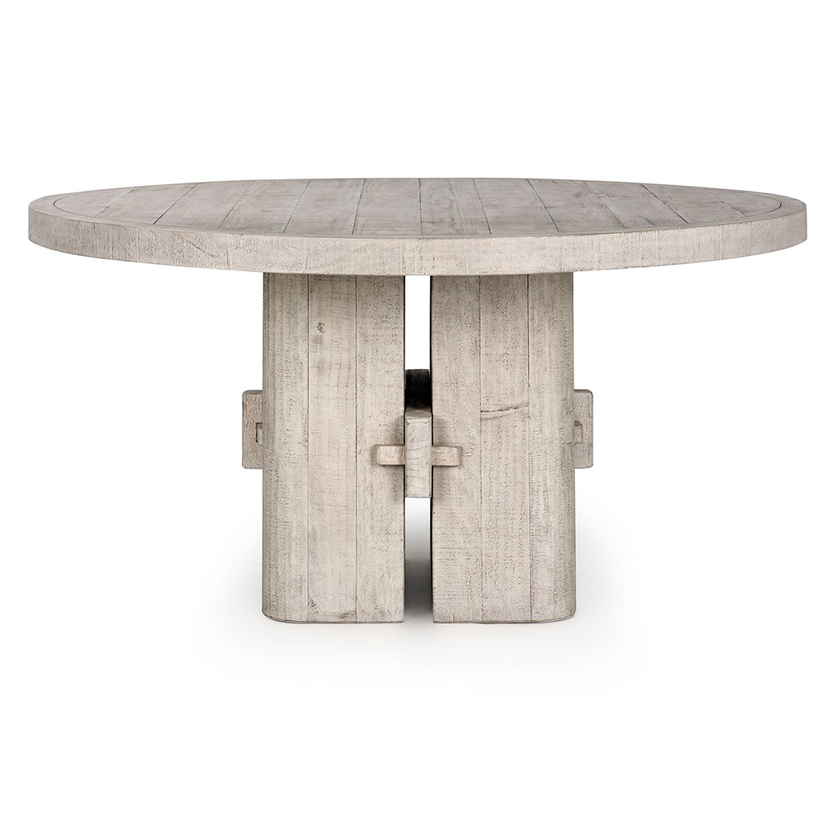 Rosemount Whitewash Round Dining Table - Ornate Home