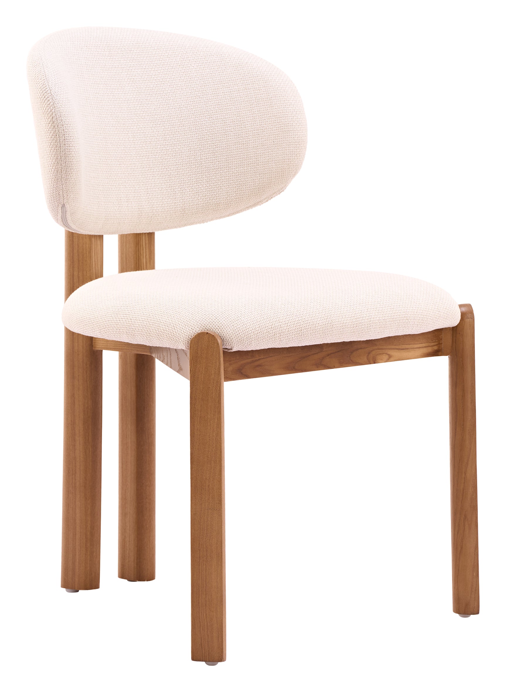 Rosetta Beige & Walnut Dining Chair (Set of 2)