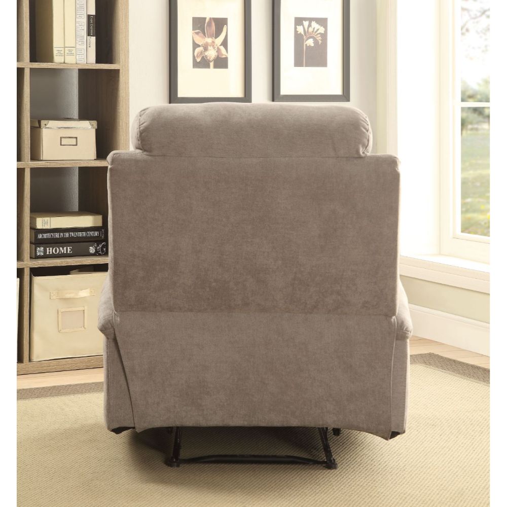 Rosia Gray Velvet Recliner (Motion) - Ornate Home